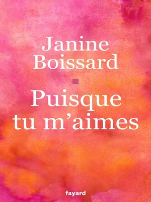 cover image of Puisque tu m'aimes